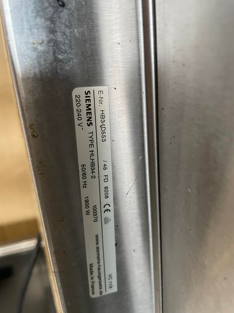 Siemens inbouw stoomoven rvs, Oven, Inbouw, Ophalen, 45 tot 60 cm