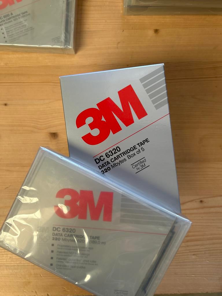 7x 3M DC 6320 Data Cartridge Tape 320 Mbytes - Nieuw, Computers en Software, Harde schijven, Nieuw, Server, Intern, HDD, Overige aansluitingen