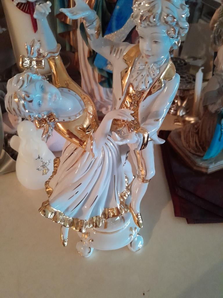 Capodimonte Porseleinen Danspaartje - Elegant Beeldje, Ophalen of Verzenden