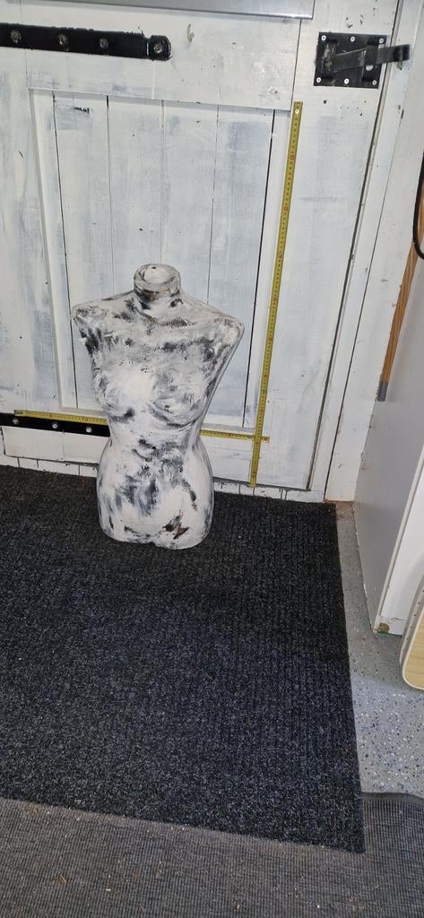 Decoratieve paspop torso - torso - wit/zwart, Ophalen, Gebruikt