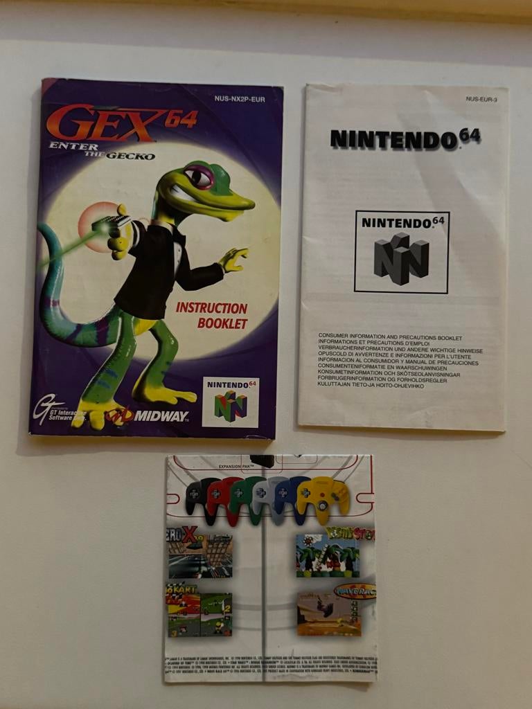 Gex 64: Enter the Gecko (Nintendo 64) handleiding, 1 speler, Ophalen of Verzenden, Zo goed als nieuw, Platform