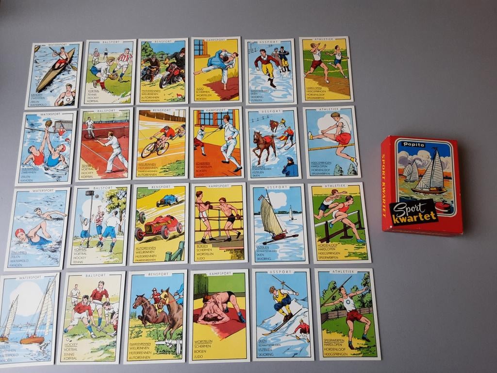 Papita sport kwartet, Verzamelen, Speelkaarten, Jokers en Kwartetten, Ophalen of Verzenden, Zo goed als nieuw, Kwartet(ten)
