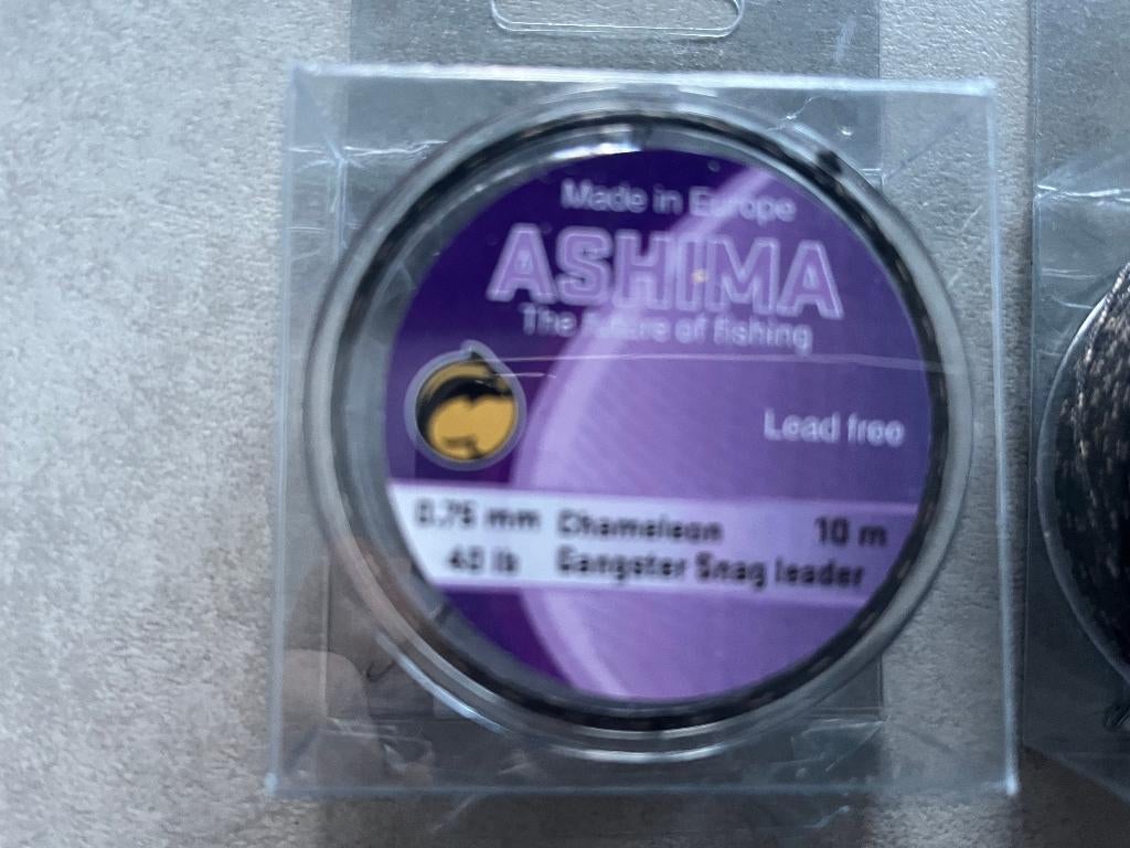 adv 219 / NIEUW set 2 rollen chameleon snag leader ASHIMA, Ophalen of Verzenden, Nieuw, Vislijn