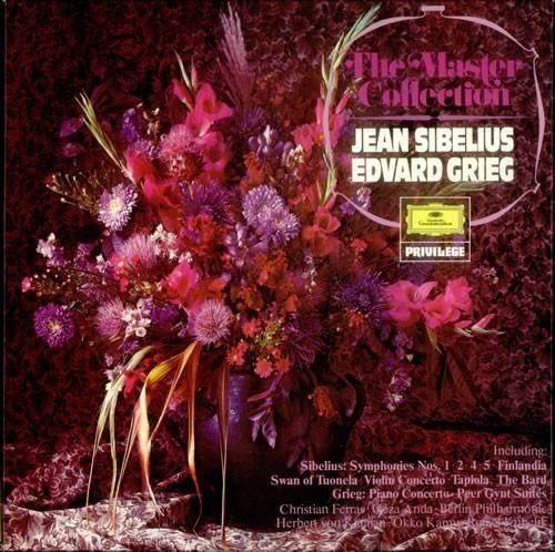 Die Meister Sammlung Sibelius-Grieg.(Herbert Van Karajan 6LP, Ophalen of Verzenden, Zo goed als nieuw, Orkest of Ballet, 12 inch
