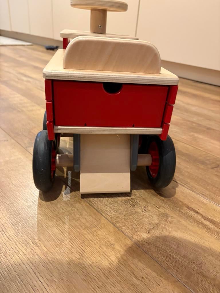 Vilac Loopauto Brandweerwagen - Houten Speelgoed, Ophalen, Gebruikt, Rij- of Hobbelspeelgoed