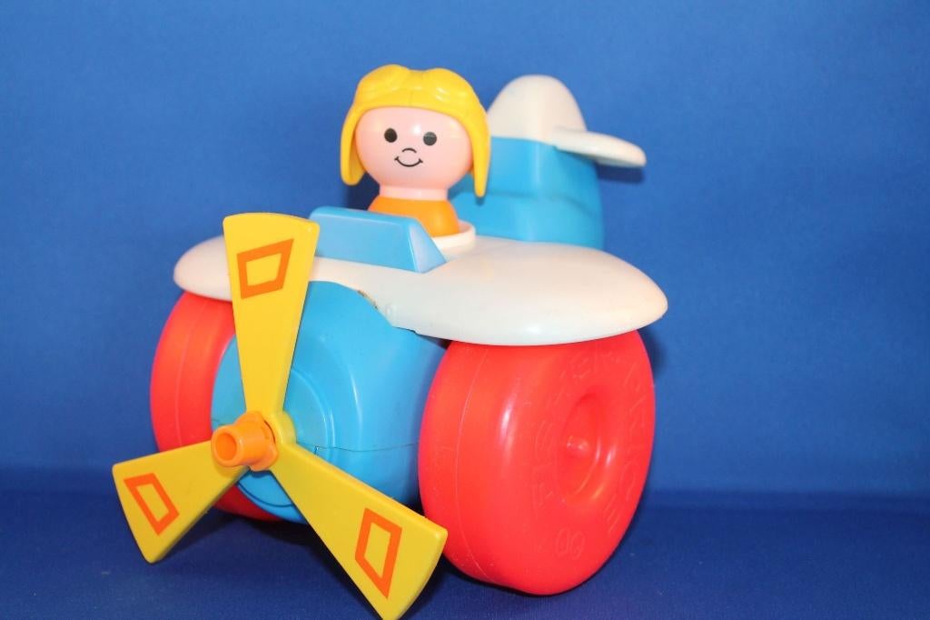 Vintage Fisher Price Vliegtuig, 1980, mooie conditie! 1A24, Tweedehands verkoop, Tweedehands verkoop, Ophalen of Verzenden, Geen@idee.nl
