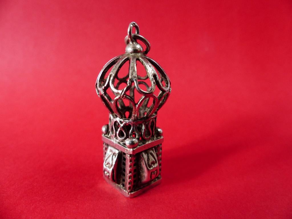 Mooie Zilveren Hanger - Vogelkooi, Verzenden, Zilver, Ring