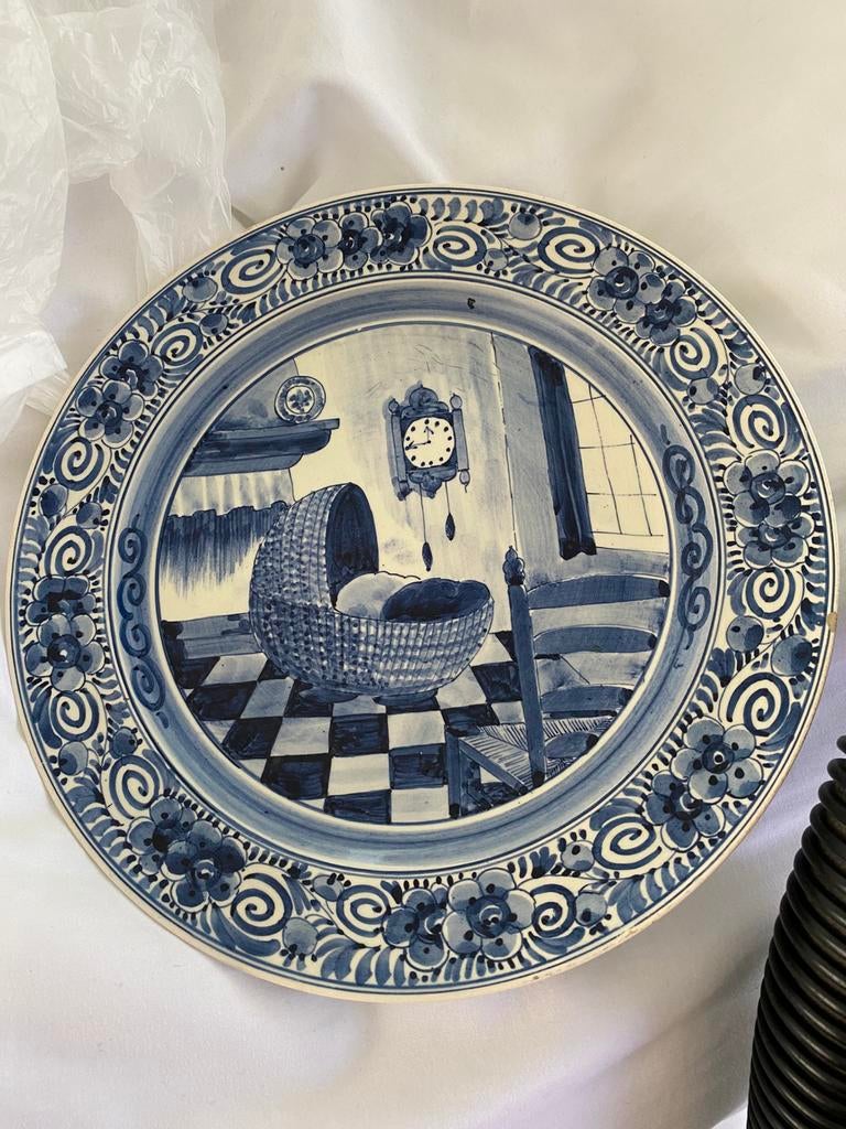 Geboortebord Delfts Blauw, Kinderen en Baby's, Kraamcadeaus en Geboorteborden, Ophalen of Verzenden