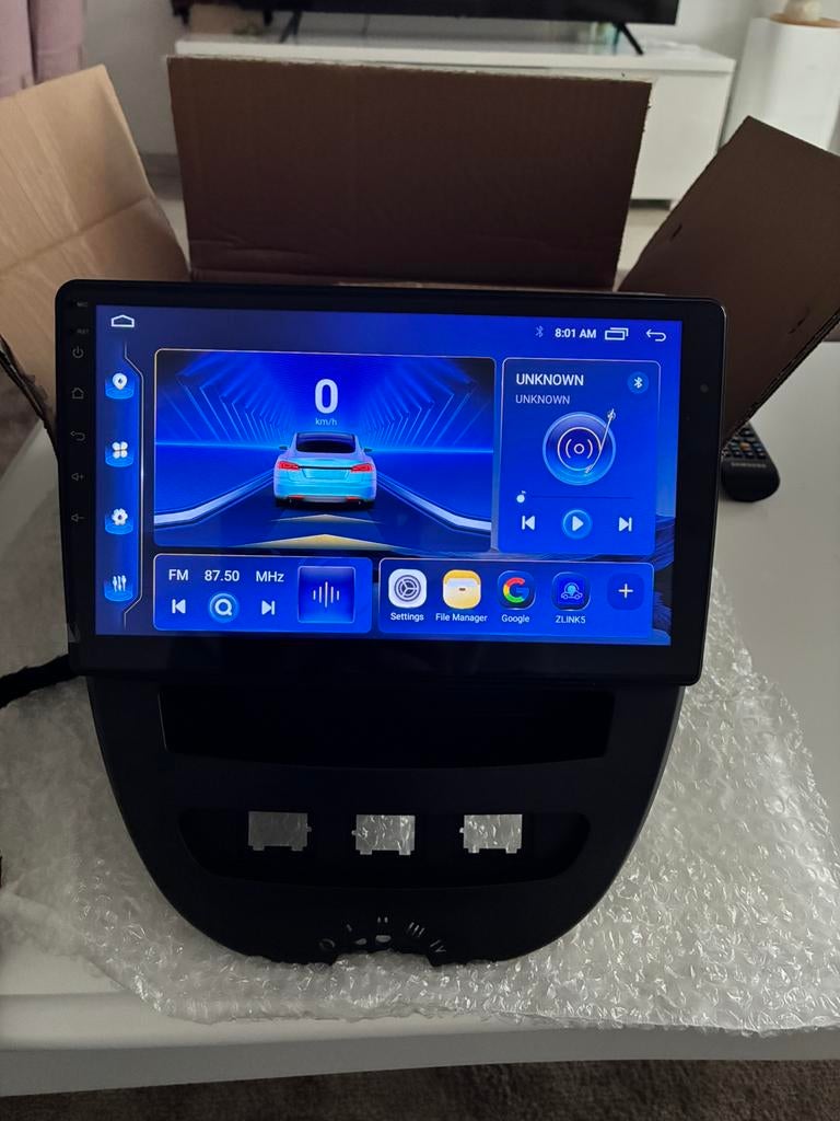 Auto Radio  CarPlay auto toyota aygo citroen c1 peugeot 107, Auto diversen, Autoradio's, Ophalen of Verzenden, Nieuw