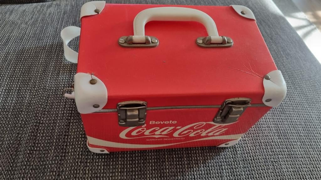 Vintage Coca-Cola Koelbox met Draagriem, Ophalen of Verzenden, Gebruikt, Gebruiksvoorwerp