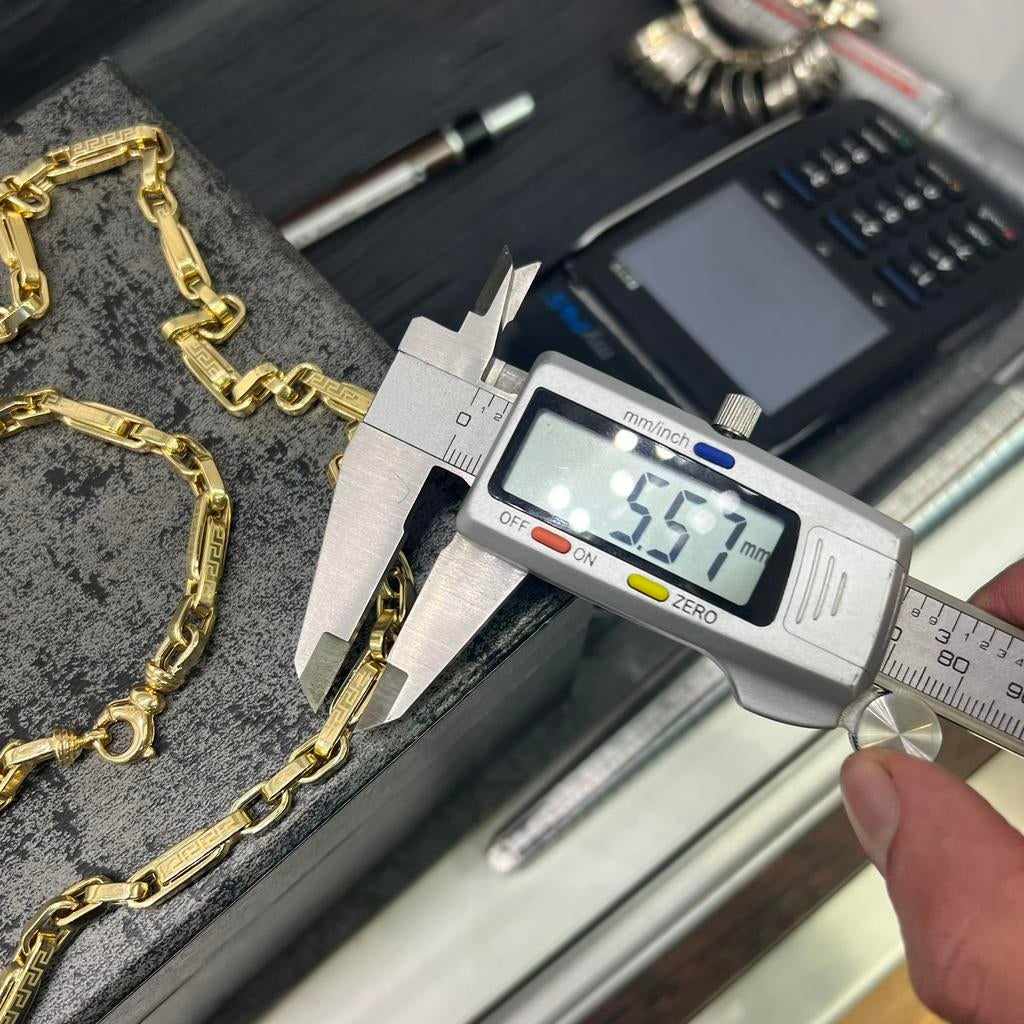 14k gouden ketting met armband set monte carlo, Ophalen of Verzenden, Nieuw, Goud