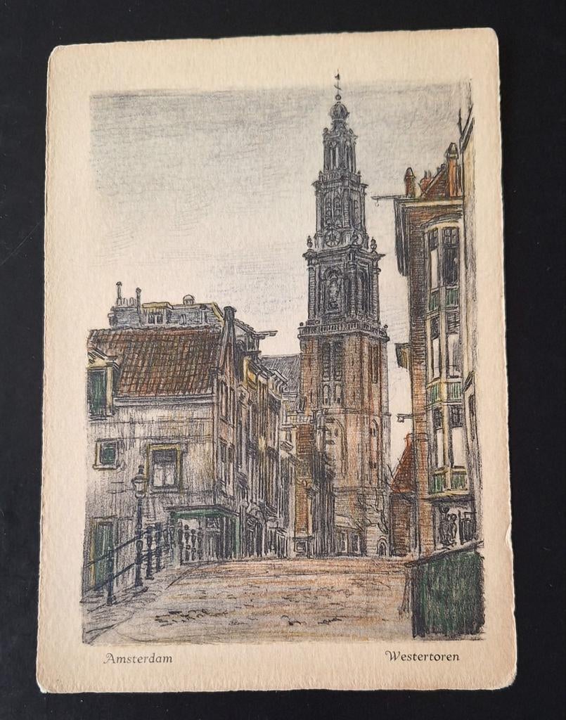 oude prent  amsterdam, Verzenden