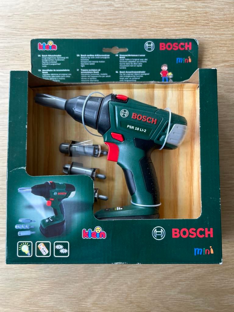 Theo Klein Bosch Accuschroevendraaier - Speelgoed, Ophalen of Verzenden, Nieuw, Bouwen, Met licht