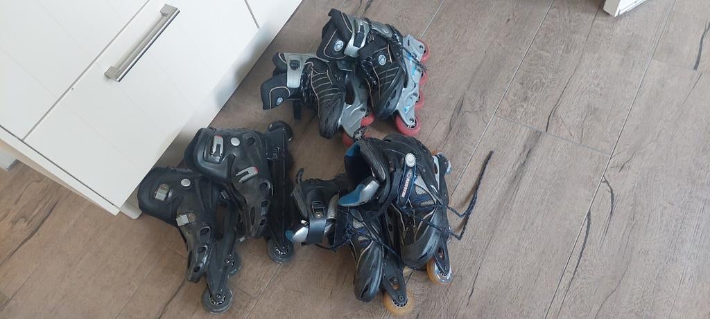3 paar skeelers met defecte klippen maat 41-43 - €5 per paar, Sport en Fitness, Skeelers, Gebruikt, Inline skates 4 wielen, Heren
