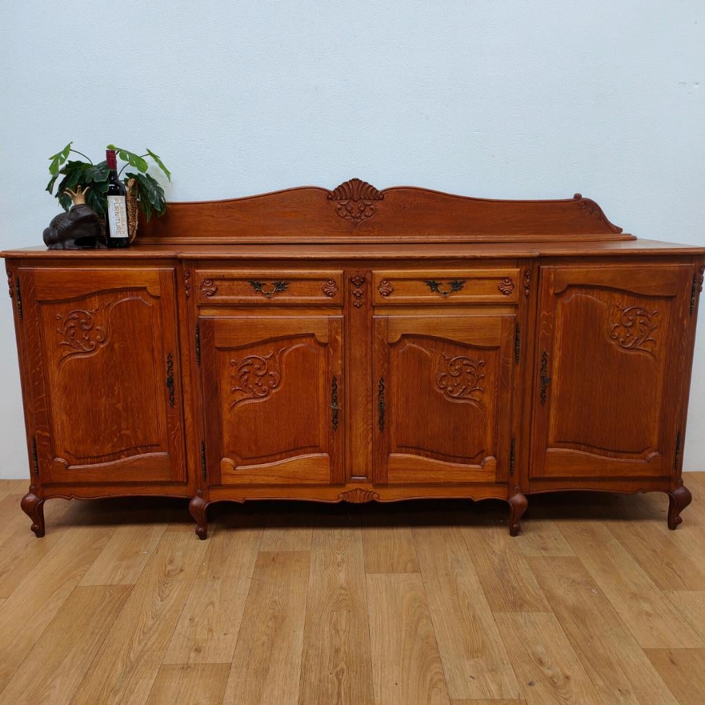 Vintage Landelijk Louis XV dressoir wandkast buffetkast 606, Valkenswaard, Gebruikt, Met deur(en), Info@flashbackfurniture.nl