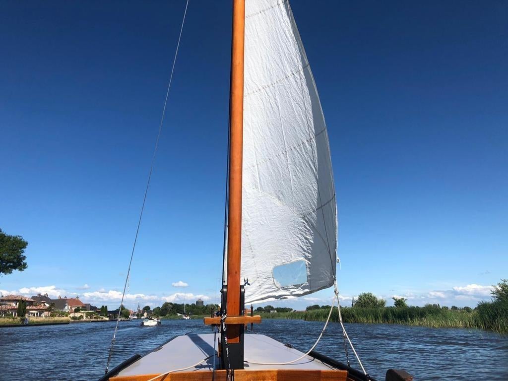 Schouw (open visserman), Watersport en Boten, Open zeilboten, Gebruikt, Overige typen, 6 meter of meer, Staal, Buitenboordmotor