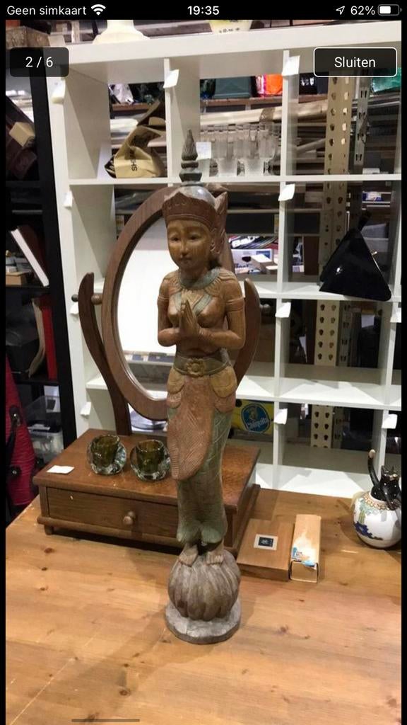 Oude grote Thaise tempelwachter. Zwaar., Ophalen of Verzenden, Zo goed als nieuw