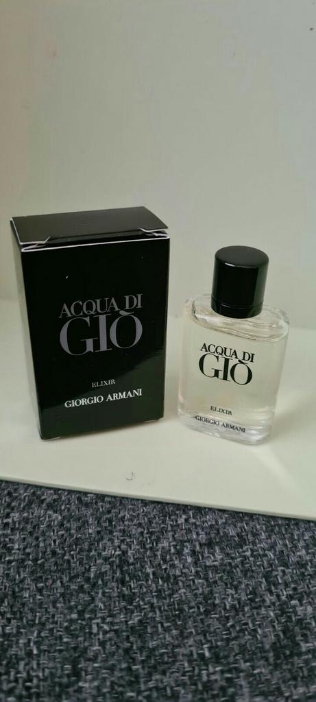 Armani acqua di gio elixir eau de parfum miniatuur 5ml, Ophalen of Verzenden, Nieuw