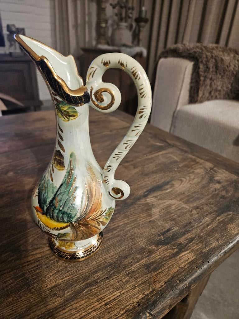 Mooie H. Bequet vaas met vogeldecoratie, Ophalen of Verzenden