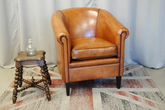 schapenleren fauteuil, Huis en Inrichting, Fauteuils, Nieuw, Leer, 50 tot 75 cm, 75 tot 100 cm, Ophalen