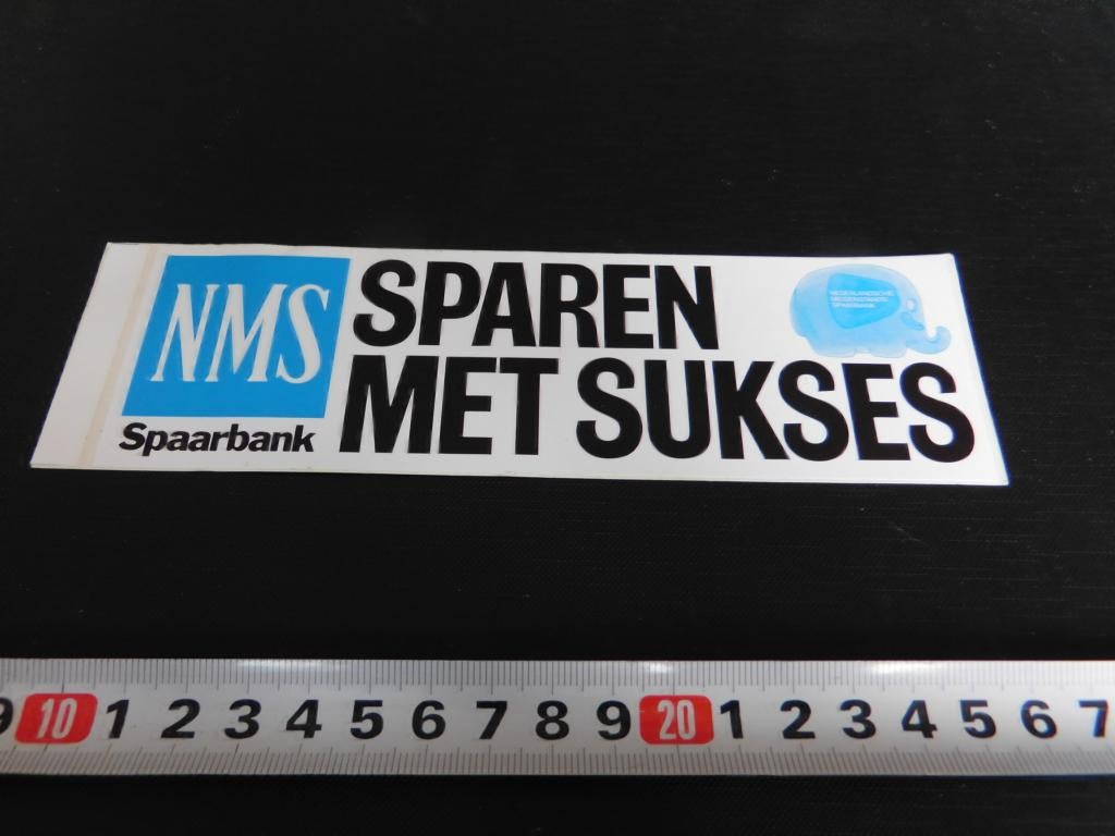 sticker NMS  Spaarbank  Sparen met sukses *, Ophalen, Zo goed als nieuw
