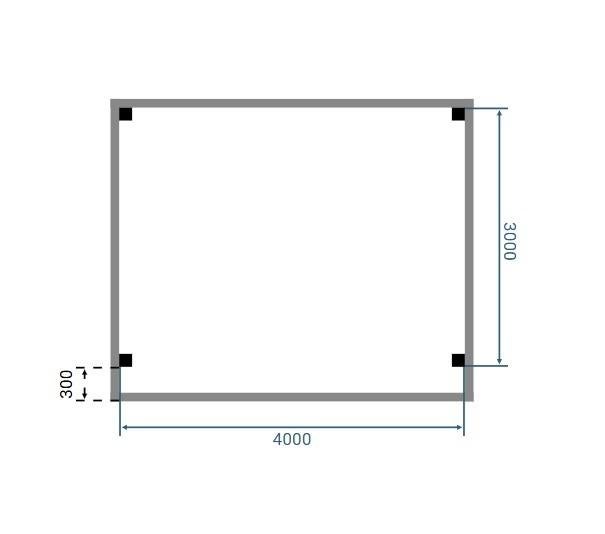 Douglas zithoek ROBUUST 3x4meter €1750,- 100% Compleet!, Ophalen, Nieuw, Veranda