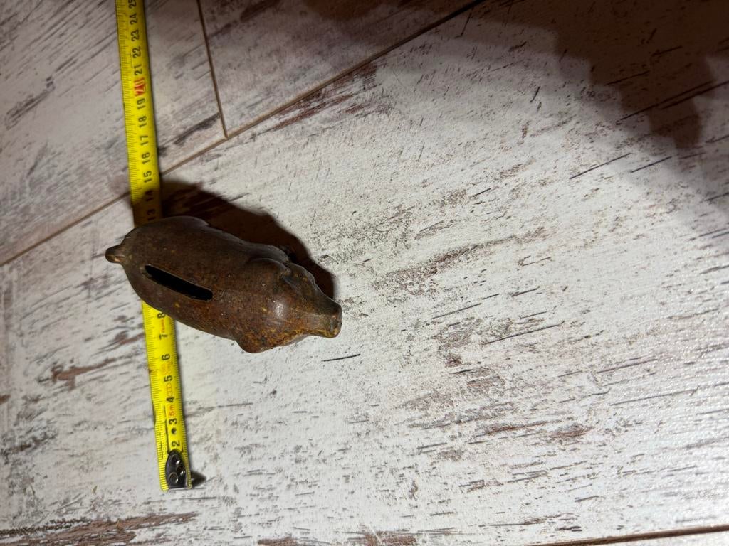 Antiek Aardewerk Spaarvarken - 10cm, Antiek en Kunst, Antiek | Keramiek en Aardewerk, Ophalen of Verzenden