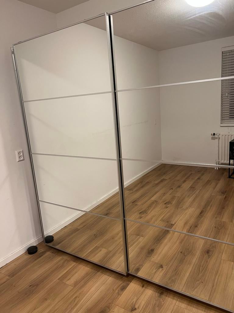 IKEA Pax frame voor schuifdeurpaar met rail, aluminium, Huis en Inrichting, Kasten | Kledingkasten, Gebruikt, 200 cm of meer, 150 tot 200 cm