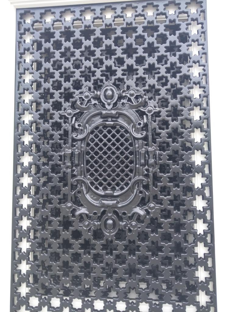 Hardhout kozijn met rooster voordeur, Ophalen, 80 tot 100 cm, Nieuw, Buitendeur