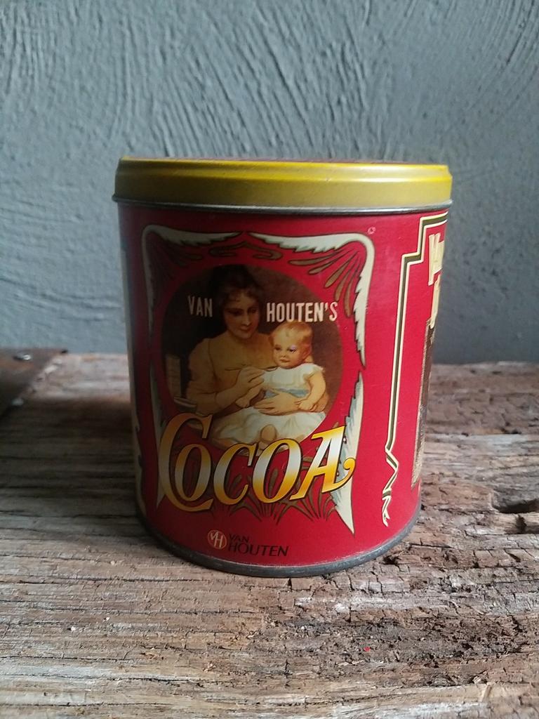 Van houten's cocoa blik, Verzamelen, Blikken, Ophalen of Verzenden, Gebruikt, Overige