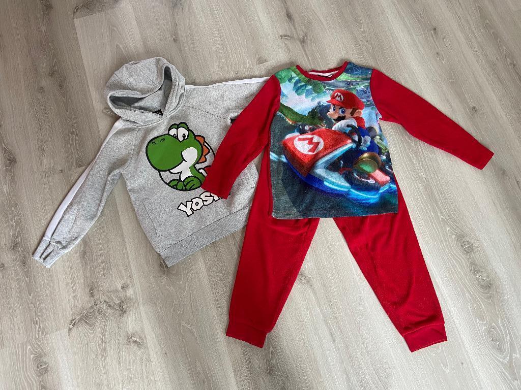 Super Mario trui en pyjama, Ophalen of Verzenden, Zo goed als nieuw, Overige maten