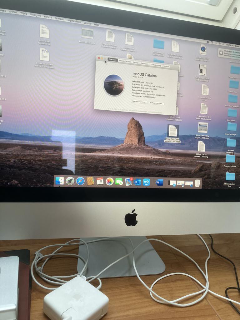 Imac 21.5 inch late 2012 werkt prima met keyboard en muis., Ophalen, Gebruikt, 2 tot 3 Ghz, 8 GB