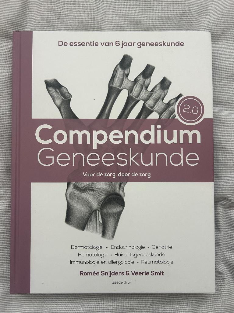 compendium geneeskunde 2.0 zesde druk, Ophalen of Verzenden, Beta, Zo goed als nieuw, WO