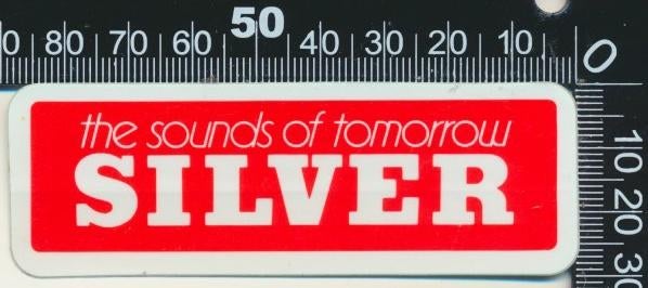 Sticker: Silver - The sounds of tomorrow (2), Verzenden, Zo goed als nieuw, Bedrijf of Vereniging