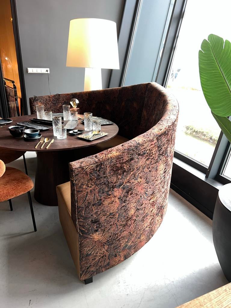 Luxe Halfronde Dinerbank | Bordeaux Pintail | Eetkamerbank, Ophalen of Verzenden, Nieuw, Overige materialen