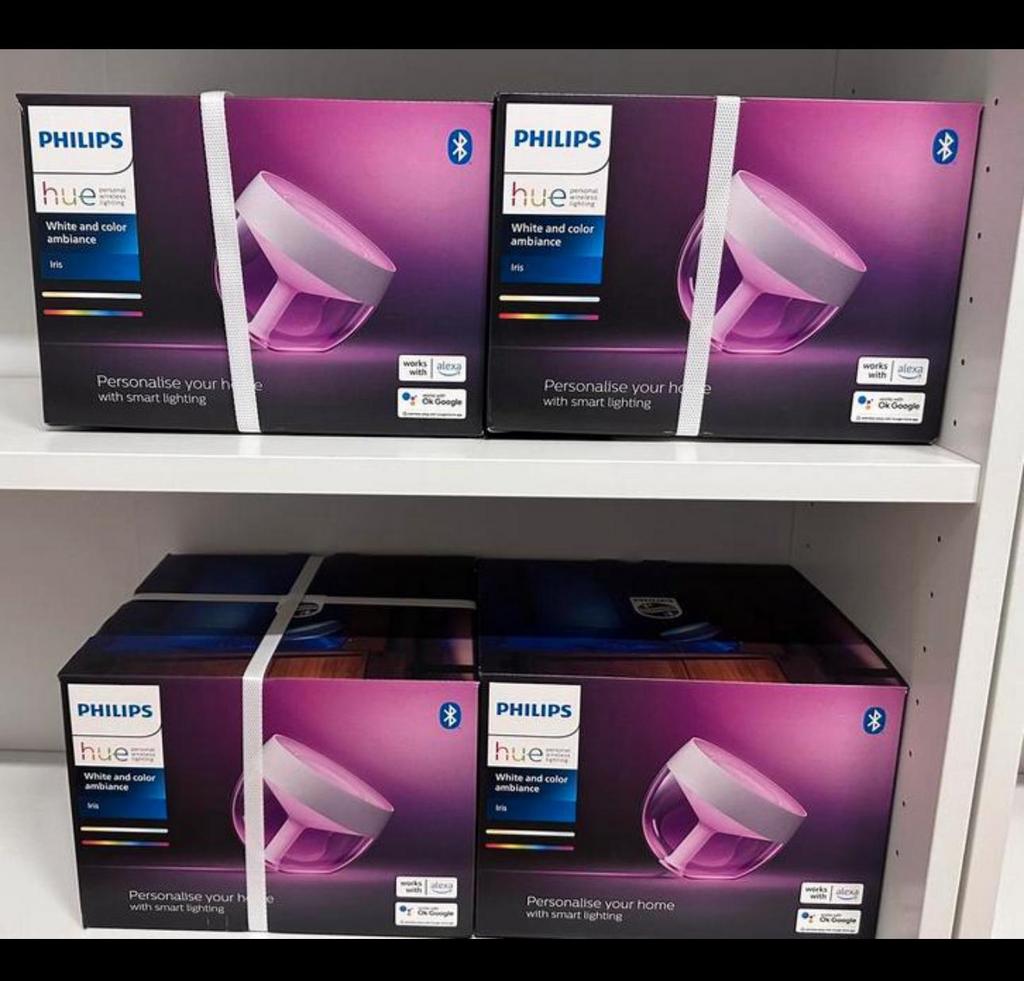 Philips Hue Iris Tafellamp - Nieuw in Doos, Huis en Inrichting, Ophalen, Nieuw, Glas, Minder dan 100 cm