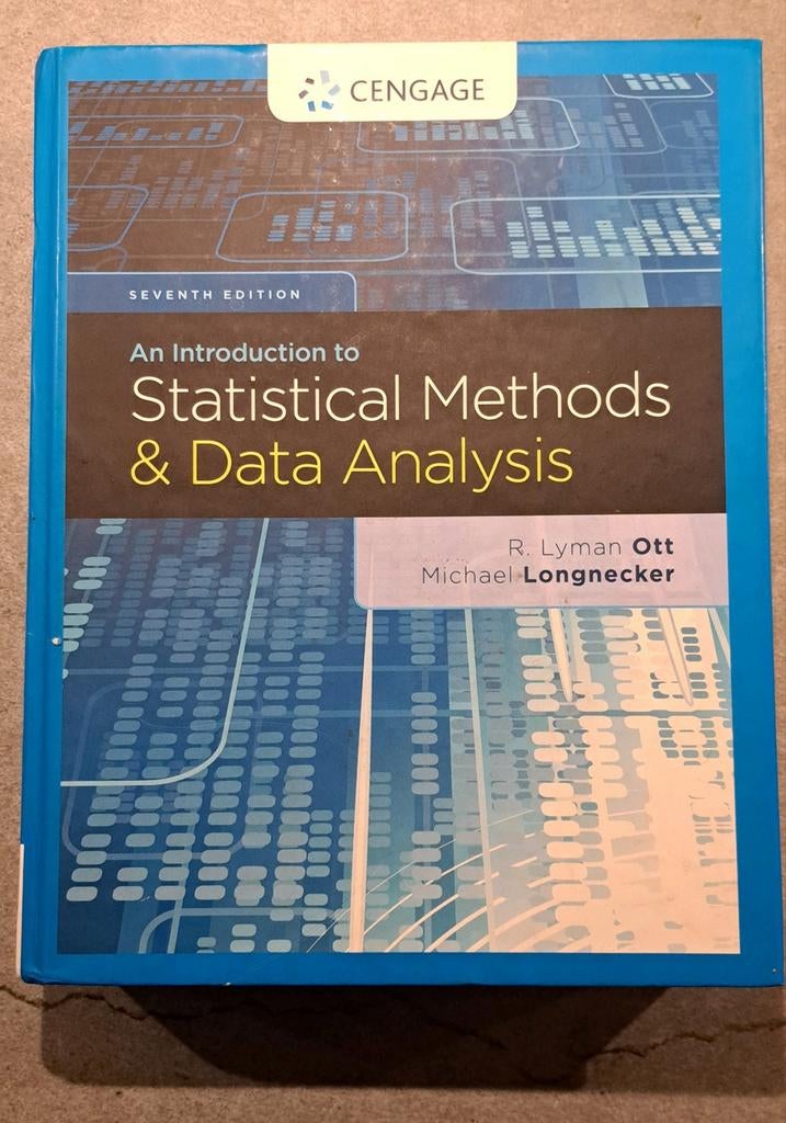 Statistische Methoden & Data Analyse - 7e editie, Boeken, Studieboeken en Cursussen, Zo goed als nieuw, Beta, R. Lyman Ott, Michael Longnecker