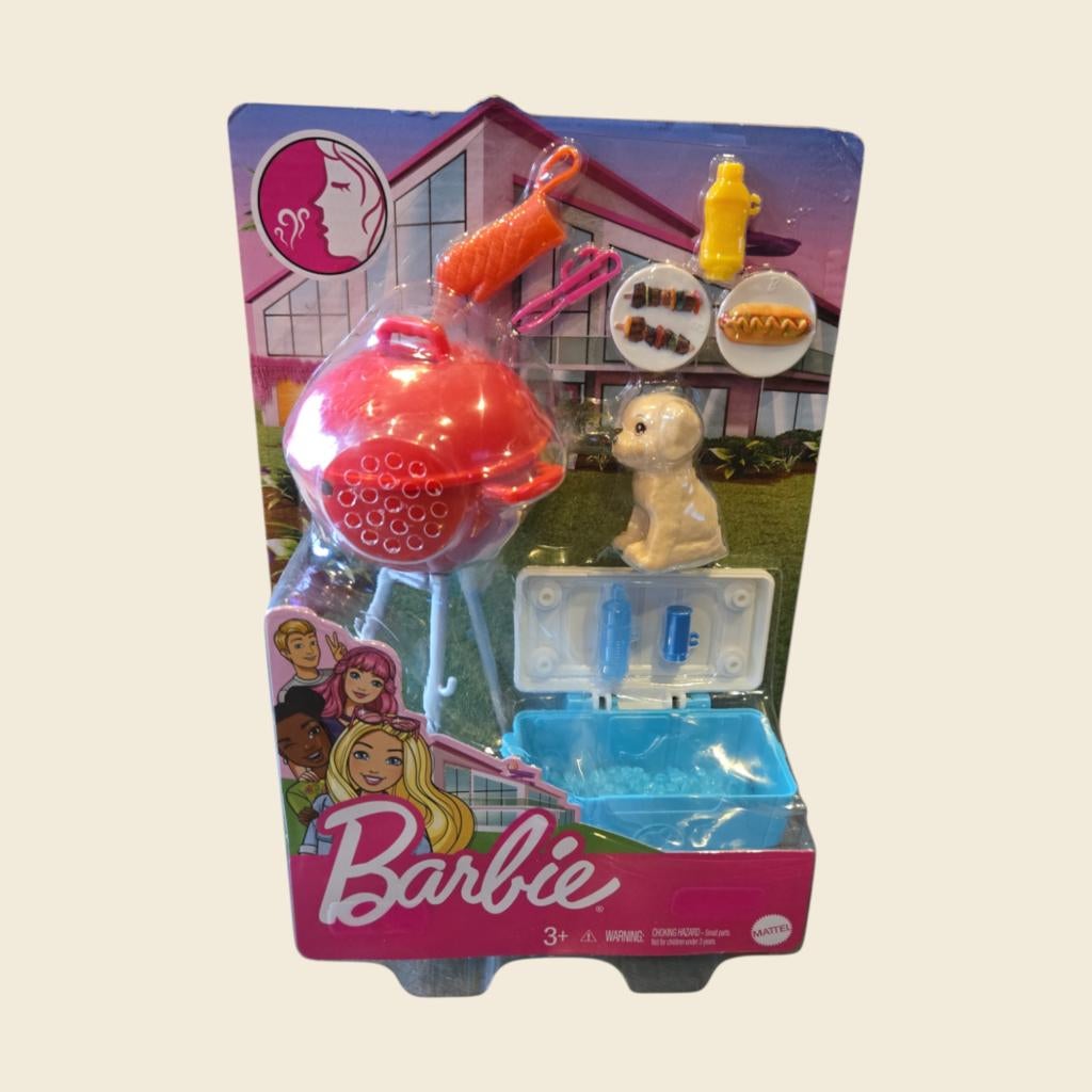 Barbie BBQ Speelset met Puppy & Accessoires, Ophalen of Verzenden, Nieuw, Barbie
