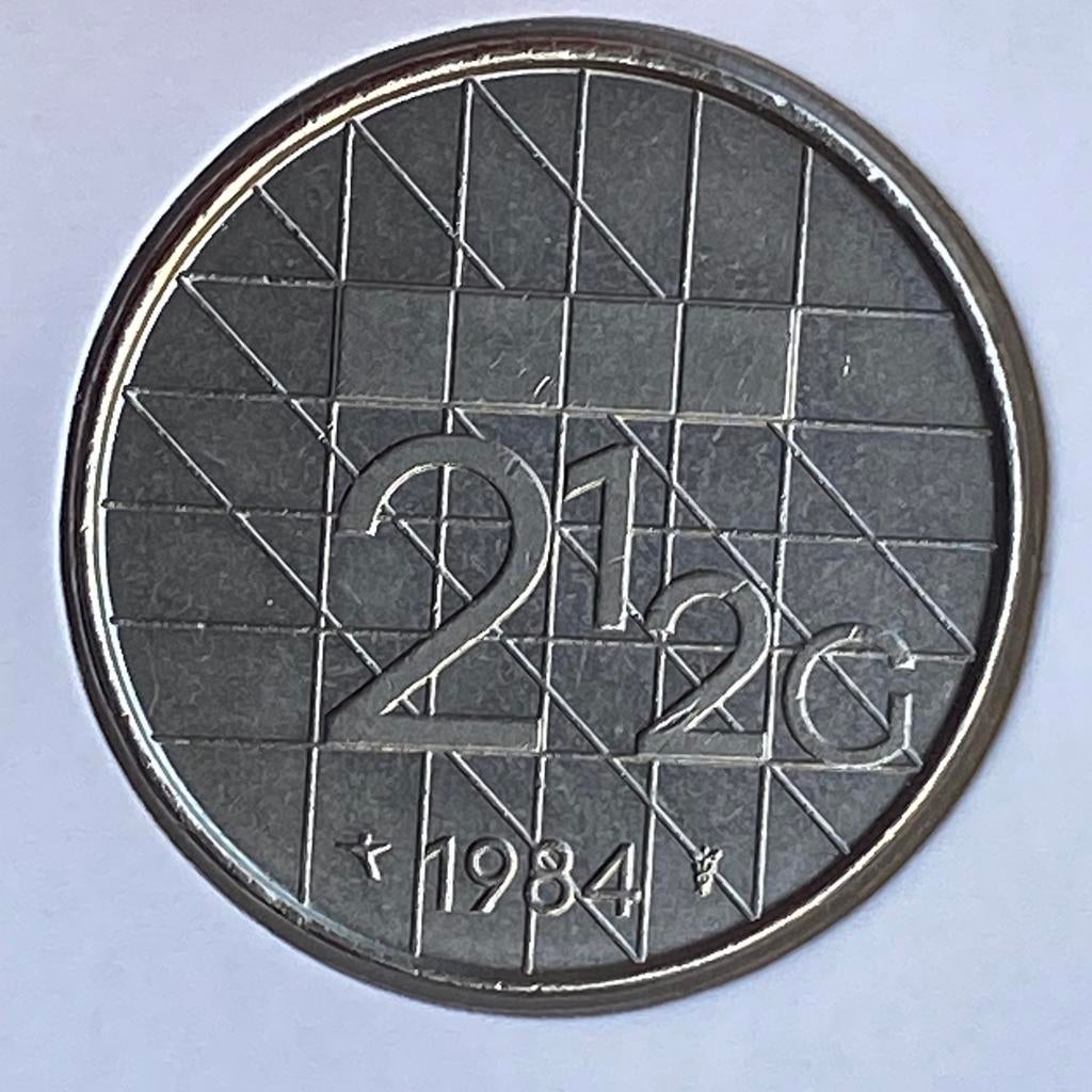 2,5 - 2 1/2 - 2.5 Gulden 1984 Beatrix in nieuwe munthouder, Postzegels en Munten, Munten | Nederland, Verzenden, Koningin Beatrix