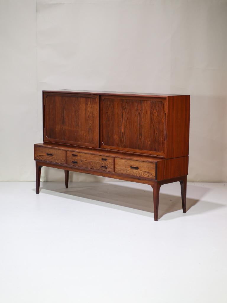 Highboard Kai Kristiansen 54 palissander Deens dressoir, Ophalen, Met deur(en), -, -