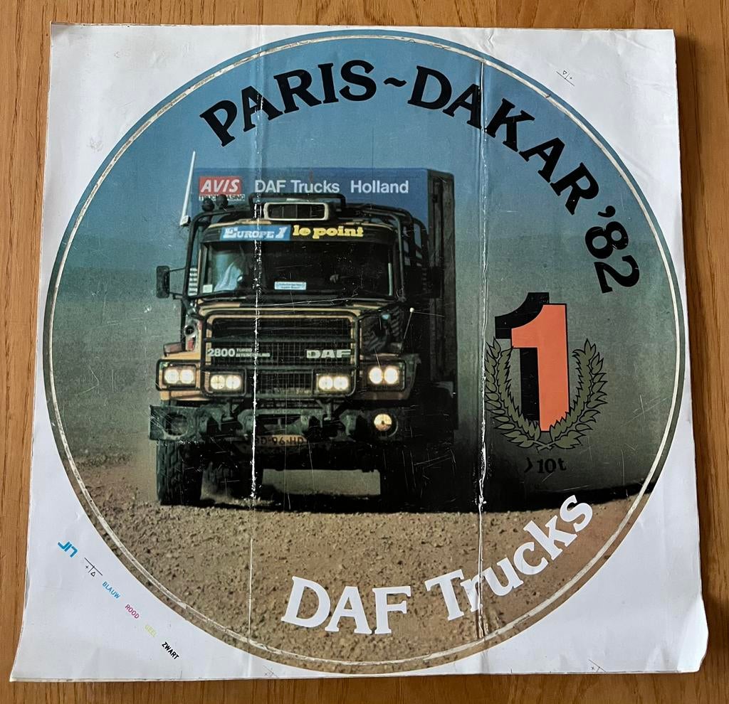 Paris-Dakar sticker, Ophalen of Verzenden, Gebruikt, Sticker