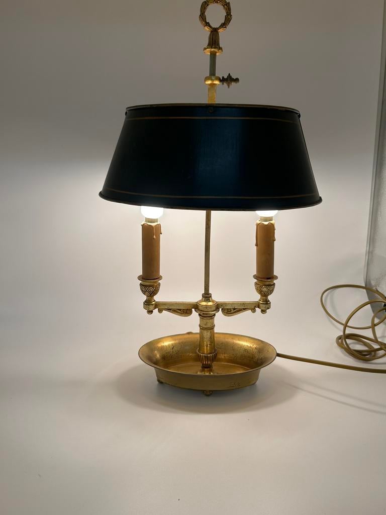 Prachtige Franse Bouillotte Lamp | Klassiek Empire Stijl, Ophalen of Verzenden