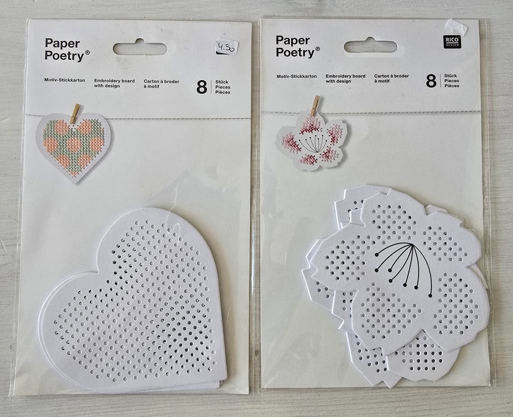 2 pakketjes met motief borduurkarton, Ophalen of Verzenden, Nieuw