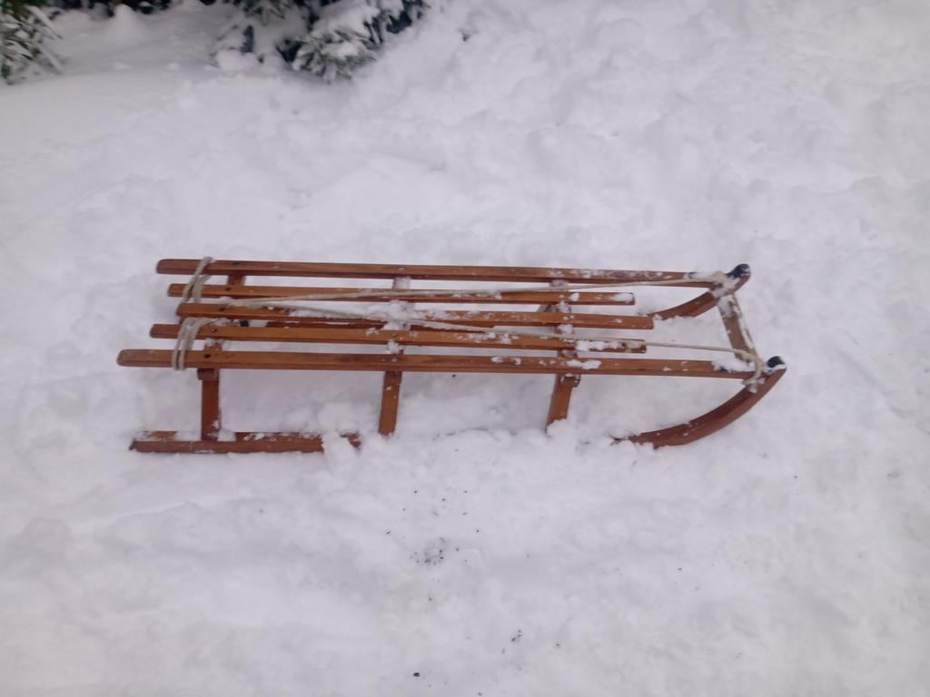 grote 2 persoons houten slee, Ophalen of Verzenden, Gebruikt, Overige merken