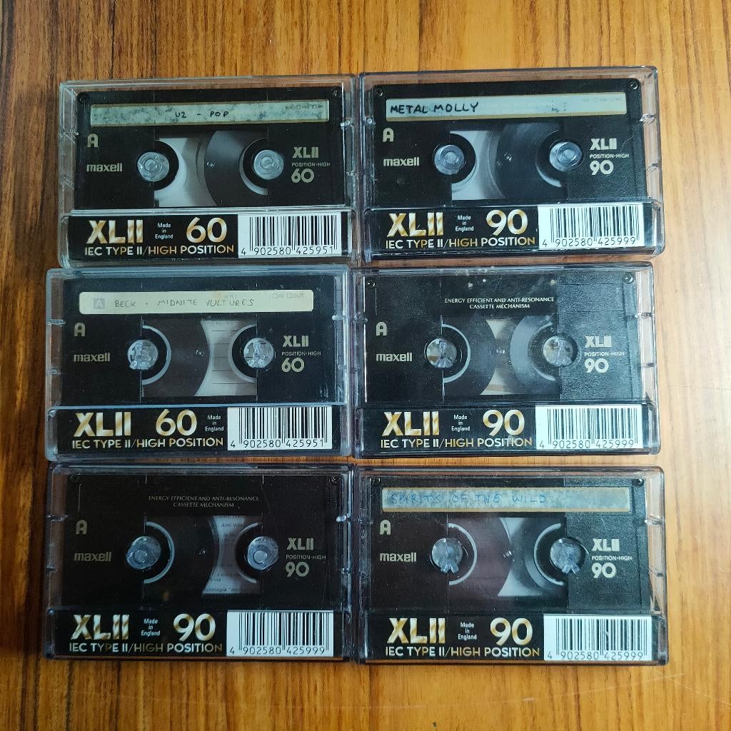 Maxell XLII 2x 60 4x 90 3e generatie, Ophalen of Verzenden, Gebruikt, Overige genres, 2 t/m 25 bandjes