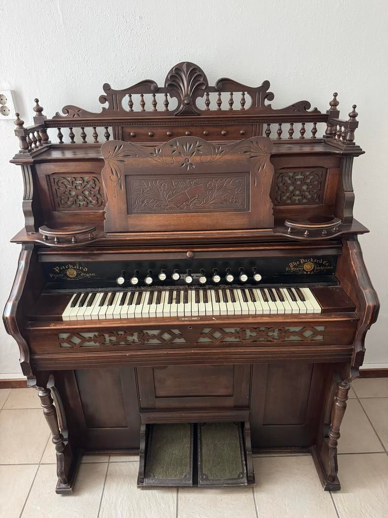Antiek Packard Pomporgel / Harmonium - ca. 1900, Ophalen of Verzenden, Gebruikt, 1 klavier, Harmonium