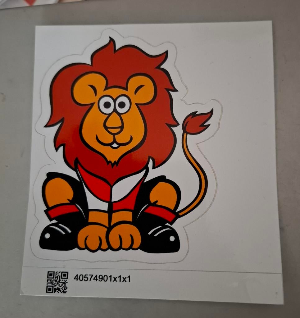 Sticker Leeuw in Feyenoord tenue, Ophalen of Verzenden, Nieuw, Sport