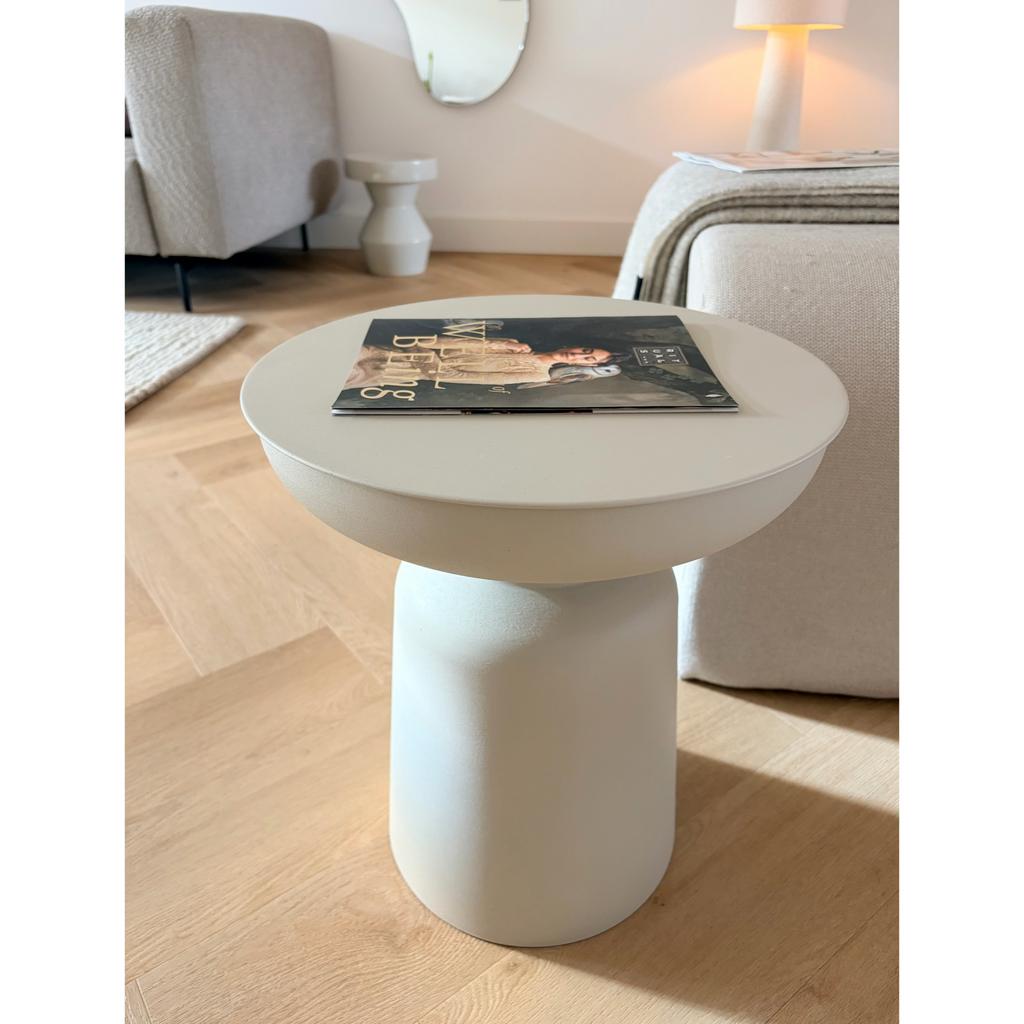 Bijzettafel Karwei., 45 tot 60 cm, Minder dan 55 cm, Metaal of Aluminium, Rond