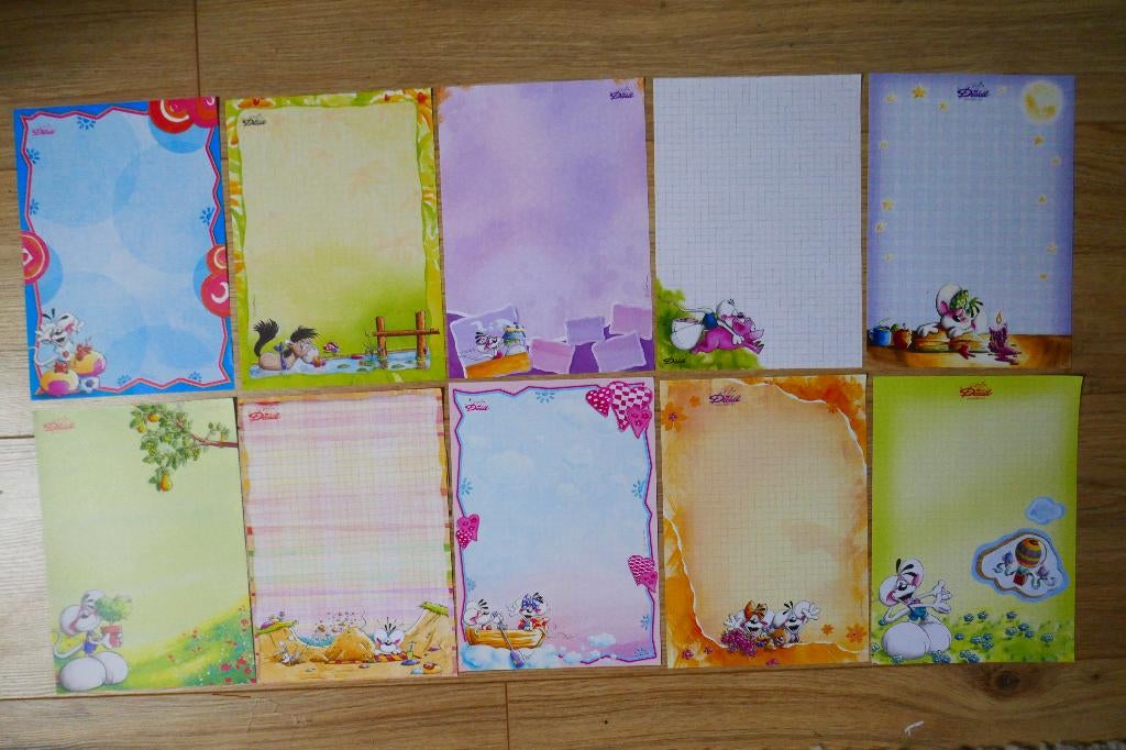 10x Diddl A5 blaadjes, deel 2, Ophalen of Verzenden, Diddl, Nieuw, Papier, Kaart of Schrift