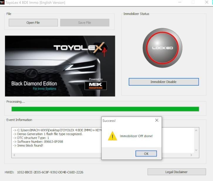 Toyolex4 Software, Verzenden